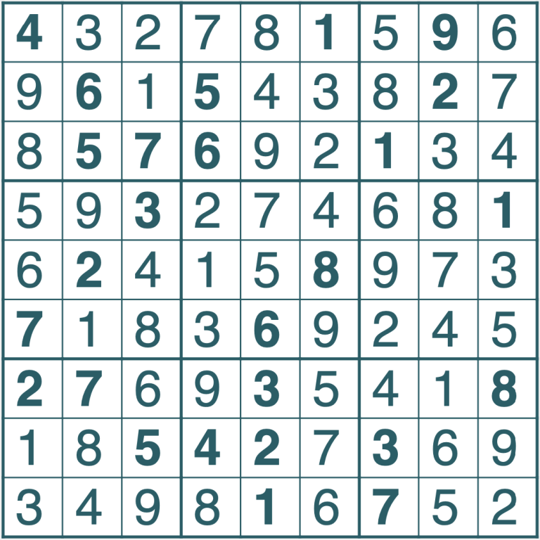 Sudokun ratkaisu 2024 lehti nro 3.